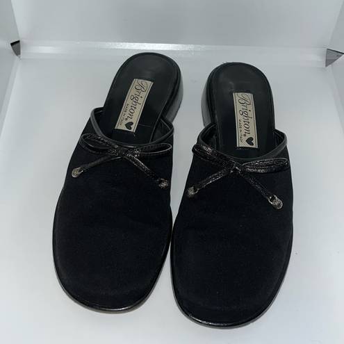 Brighton  BLack Slip On Mules Slipper Style Shoes HOLLY Women’s 6.5