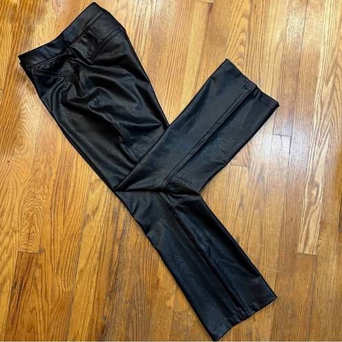 Spanx  Leather-Like Cropped Kick Flare Pant 20848T Size Large