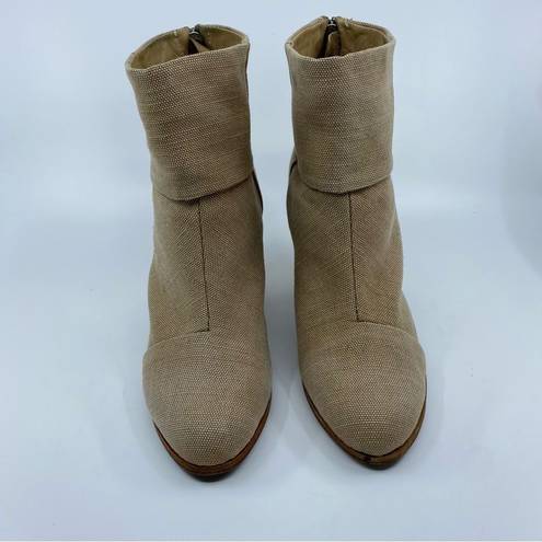 Rag and Bone  Newbury Classic Canvas Boots Color Beige SZ 8