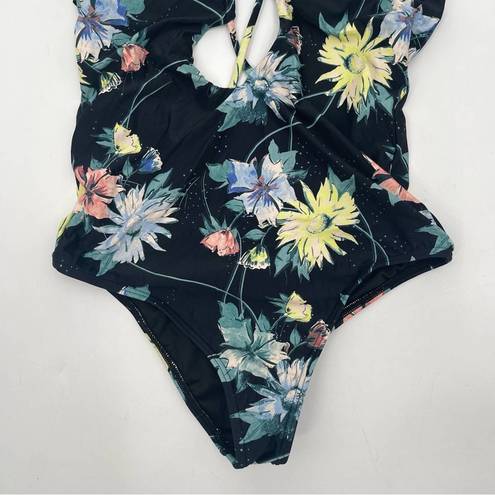 O'Neill  Dahlia Swimsuit One Piece Floral Tropical Halter Open Back NWT Small