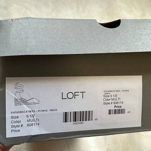 The Loft  NIB String Ties Wedge Sandals