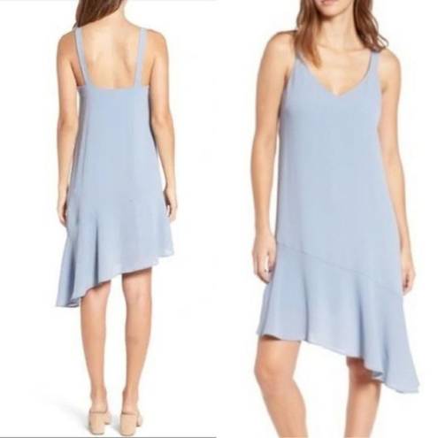 Lush Clothing Lush Women's Size XS Asymmetrical Ruffle Hem Sleeveless Dress in Slate Blue NWT