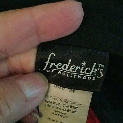 Frederick's of Hollywood 𝅺 Black/Red Bustier Size 34