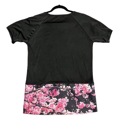 Blossom Christian Dada Womens Black Silk Blend Cherry  Trim Top Size 46
