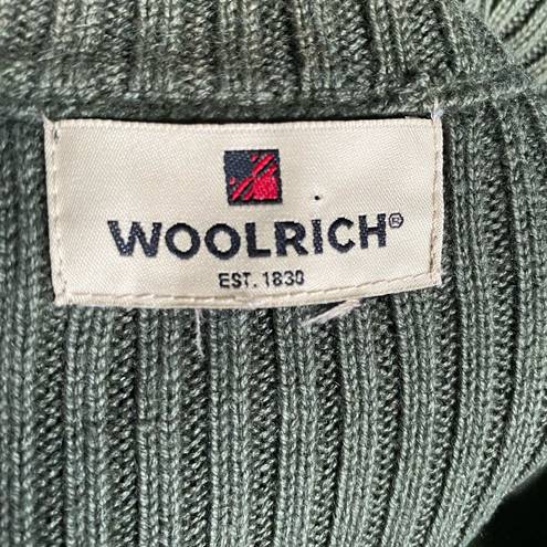 Woolrich  Women’s Olive Green Knit Quilted Sleeveless Zip Up Vest Size Medium