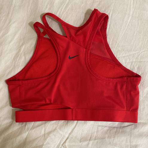 Nike High Neck Red Sports Bra