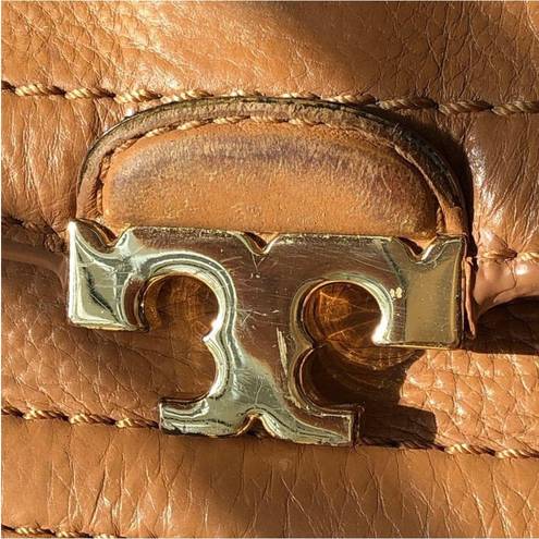 Tory Burch Large  Sammy Messenger Royal Pebbled Leather Fold-over Crossbody Purse