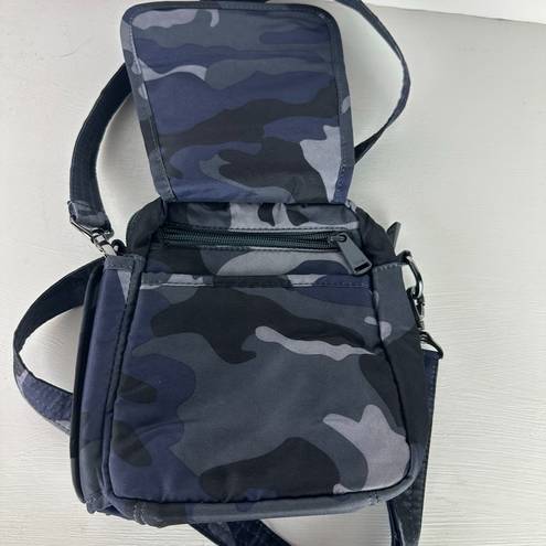 infinity Lug  Can Can Camo Crossbody Bag Nylon RFID Convertible Blue