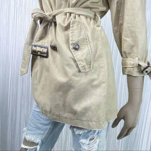 We The Free  Anthro Khaki Pea Trench Jacket M