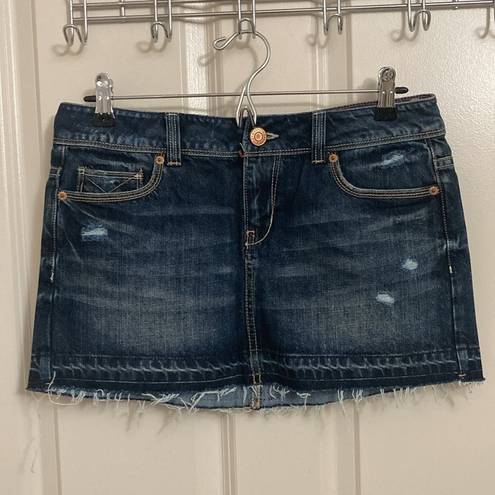 Aeropostale  Distressed Denim Mini Skirt