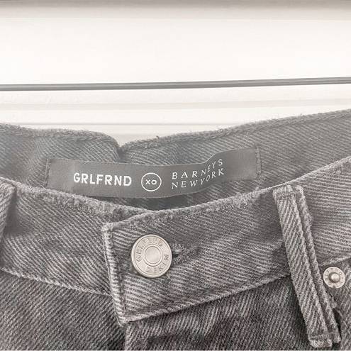 GRLFRND  x Barneys Helena Distressed Straight Leg Jeans Blackhearts