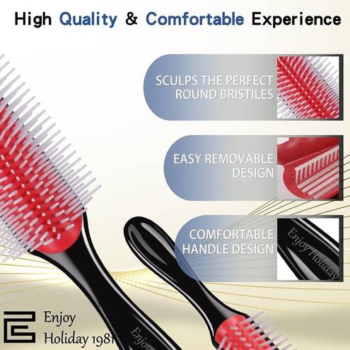 The Row Detangling 7 Thick Hair Blow Styling Shaping Curls Travel Bristle Brush