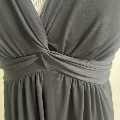 White House | Black Market  Black Cocktail Party Maxi Dress Size 4 Cross Back