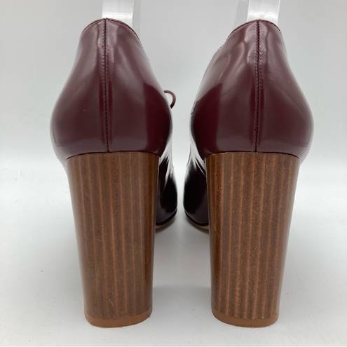 Kate Spade Patent Leather Wood Block Heel Oxfords