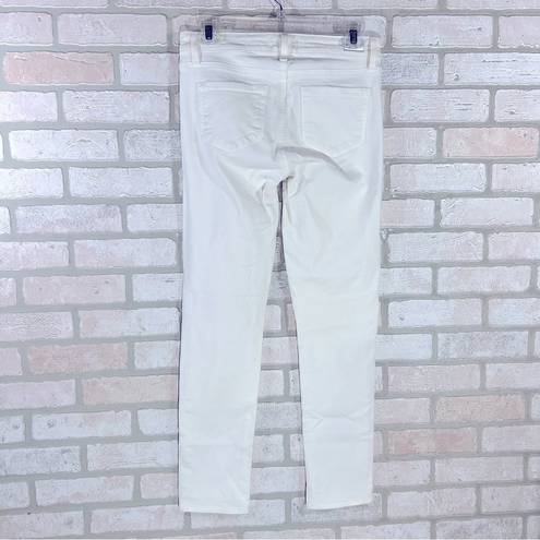 Paige  Skyline Skinny Ankle Peg Jeans in Optic White Size 27