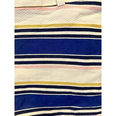 The Loft NWT Riviera Shorts Cotton Blue Pink Stripes Nautical 4” Inseam Women’s 14