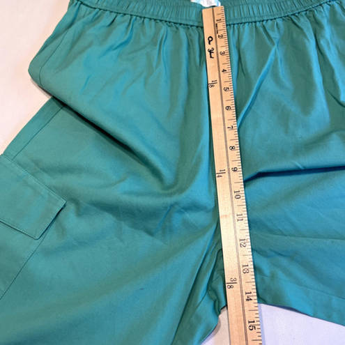 Abound  Womens Cargo Joggers Green Marine Size Medium Side‎ Pockets Banded Cuffs