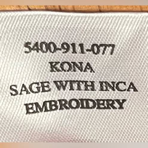 Rails  Kona Sage with Inca embroidery shirt, size Medium