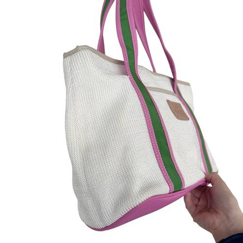 The Sak  White Green Pink Shoulder Tote Bag