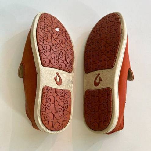 Olukai  Orange Loafers KAILUA Womens Size 8 Slip On Shoes Beach Cruise Athletic‎