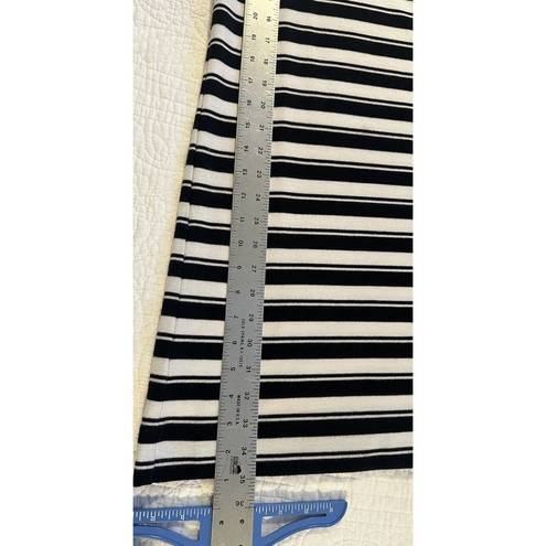 The Loft  Women’s Medium Ahoy Striped Boatneck Shift Dress 3/4 Sleeve Black/White