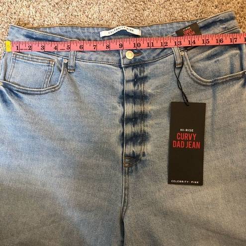 Celebrity Pink Women’s High Rise Curvy Dad Jeans Size Juniors 17