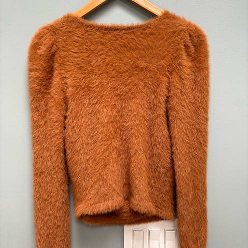 Majorelle  Coco Wrap Fluffy Sweater in Tan XS