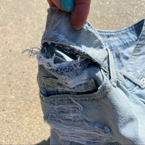 American Eagle AEO ripped frayed destroyed festival jean shorts