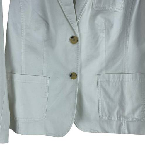 Talbots  Summer 2 Buttons Cotton Blazer Jacket White Size 10