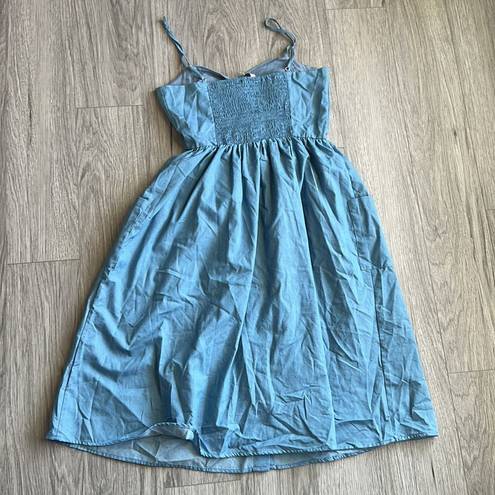 Davi & Dani  Blue Chambray Jeans Button Up Dress Size S