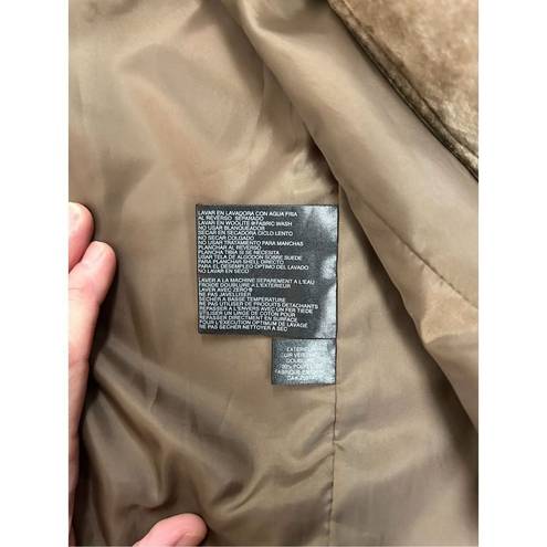 Bernardo  Brown Washable Leather Button Front Shirt Jacket Shacket Womens X-Large