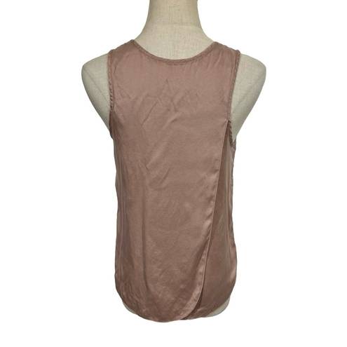 Mulberry Lunya Washable  Silk Split Back Tank Top in Otium Tan Pajamas Lounge