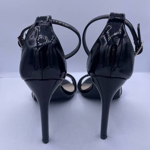 Apt. 9  patent leather open toe ankle strap buckle high heel Size 6