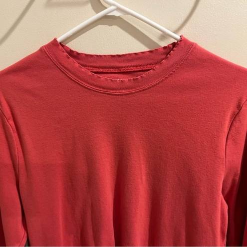 Orvis  Long Sleeve Tee Shirt Medium Rust Pima Cotton Blend VGUC