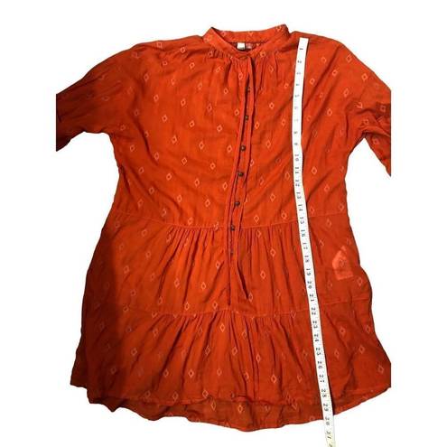Pilcro  harvest orange tiered tunic with metal button accents down front Size S