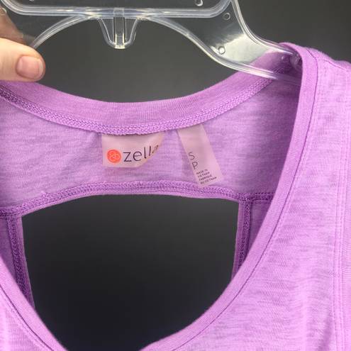 Zella Lavender Lean Routine Cut Out Tank Top S