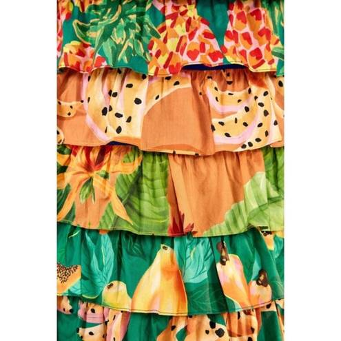 Farm Rio COPY - NEW  Mixed Prints Multi-Layered Midi Skirt