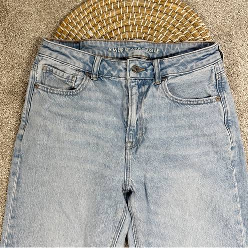 American Eagle  Strigid Mom Jean High Rise Stretch Blue Breeze Size 6