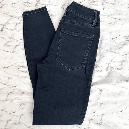 Good American Good Legs Crop Ankle Jeans Dark Wash Blue375 25 0