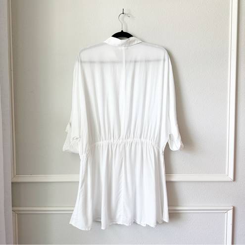 l*space NWT  Pacifica Tunic Cover-Up in White sz M/L