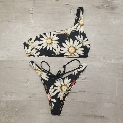 Agua Bendita 💕💕 Roma Moss Bikini Top + Egle Moss Bikini Bottoms ~ Floral M NWT