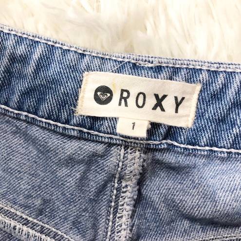 Roxy  lace front acid wash jean shorts size 1