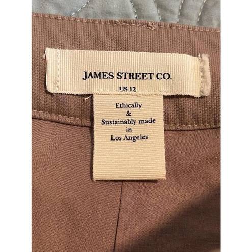 Krass&co James Street . Trousers Womens 12 Beige High Rise Wide Leg Ankle Dress Pants