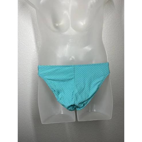 Robin Piccone  Yasmine Hipster Bikini Bottom Large L Aqua Teal Ribbed