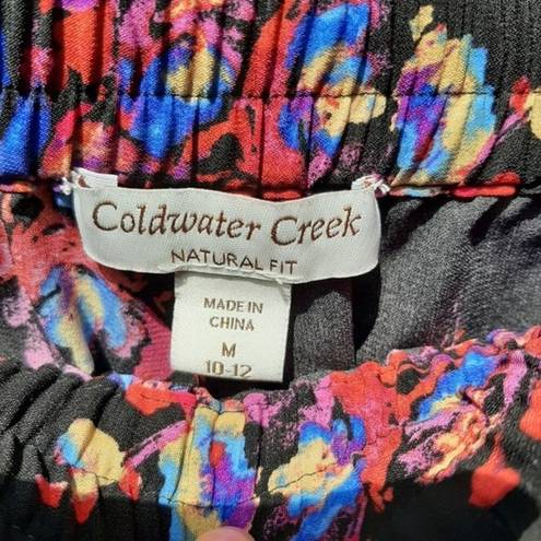 Coldwater Creek  Natural Fit Floral Casual Joggers Comfy Pants Size M 10-12