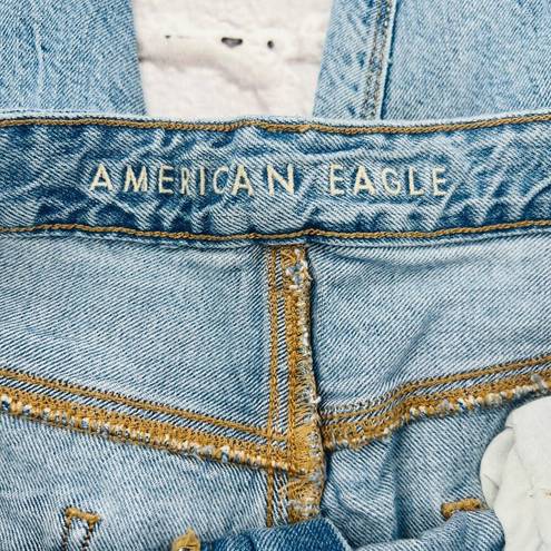 American Eagle  Destroyed Relaxed Mom Jeans Size 16R High Rise Stretch