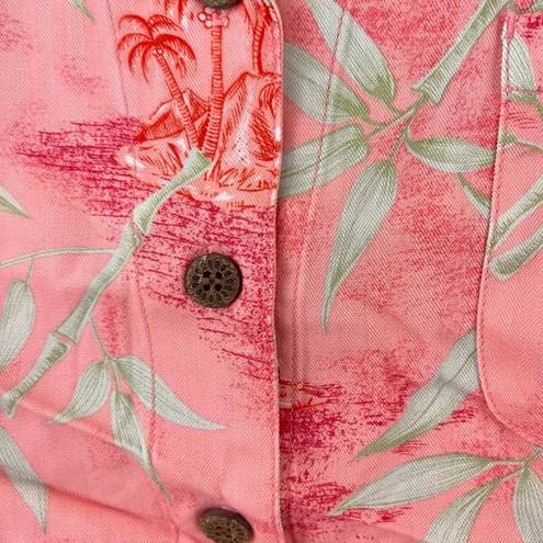 REEF Tahiti  Club Tropical Print Blouse Camp Shirt Women's Size 14