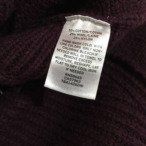 Treasure & Bond  Mock Neck Sweater - Burgundy - Small