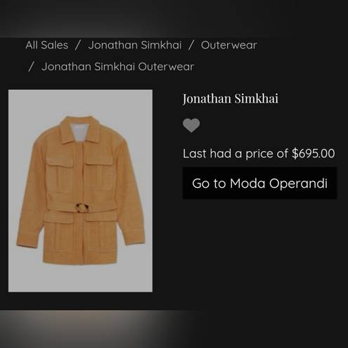 Kirra JONATHAN SIMKHAI  Utility Style Jacket in Butterscotch Retails for $695!