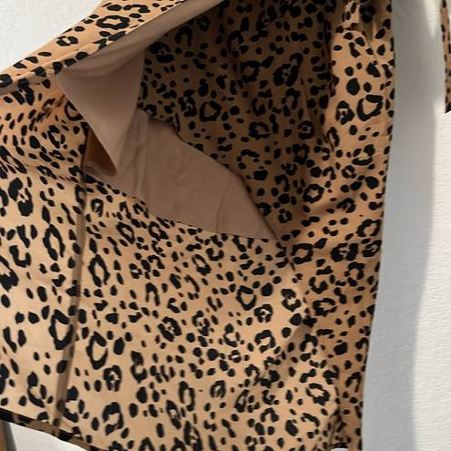 Lovers + Friends  (NWT) Marla "Tan Leopard" Wrap Skirt, Size M